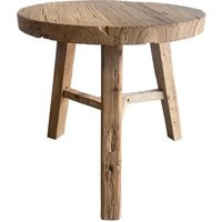 Reclaimed Round Elm Wood Side Table | Etsy (US)