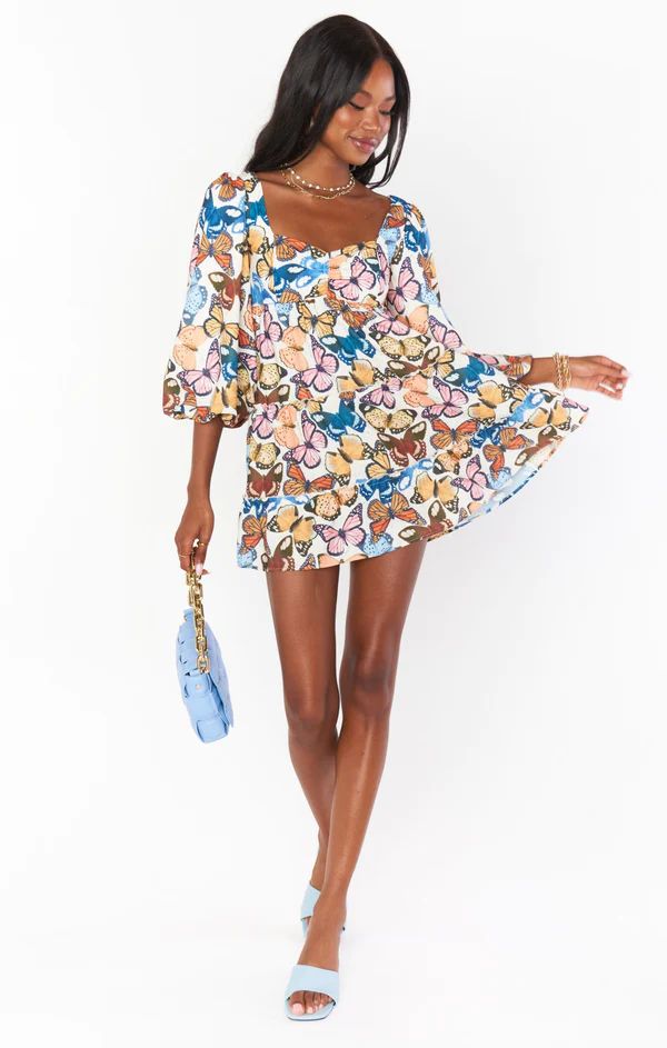 SHOW ME YOUR MUMU MANDI MINI DRESS IN BAILEYS BUTTERFLIES | Indigeaux Denim Bar & Boutique