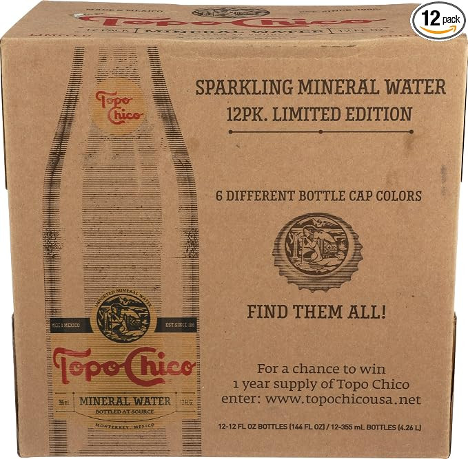 (Topo Chico, Water Mineral Carbonated, 12 Fl Oz(Pack of 12) | Amazon (US)
