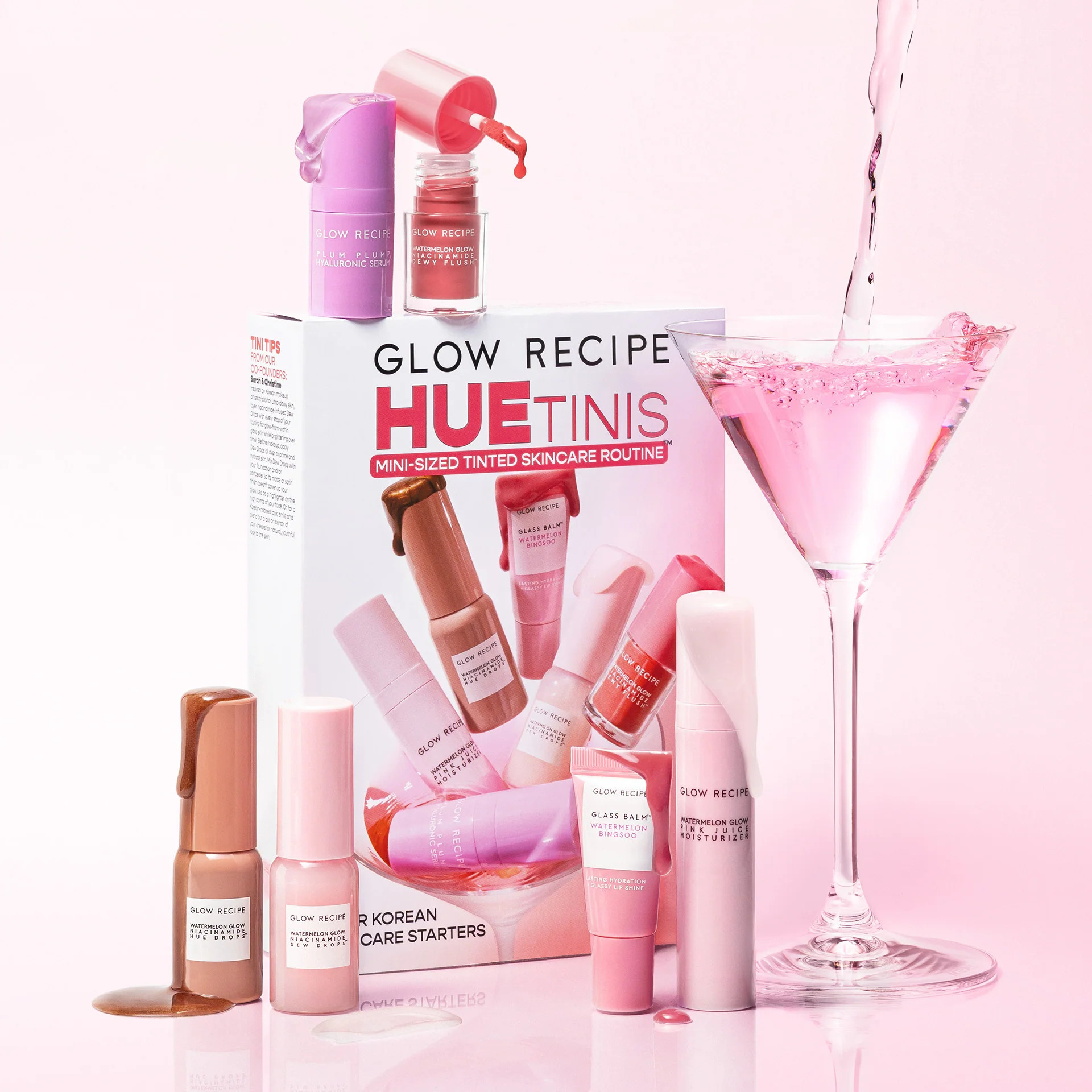 HueTinis Mini Tinted Skincare Set | Glow Recipe