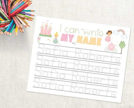 Custom Name Tracing Sheet-handwriting Practice Sheet-custom - Etsy | Etsy (US)