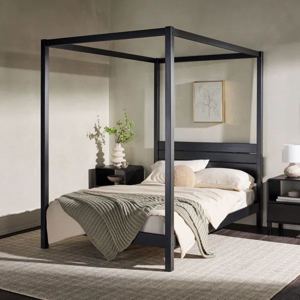 Hanhalyn Solid Wood Canopy Bed | Wayfair North America