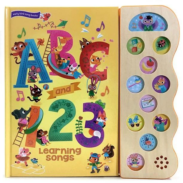 ABC and 123 Learning Songs: Deluxe Sound Book Wood Module (Board Book) - Walmart.com | Walmart (US)