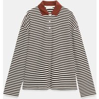 Zara - Striped Polo Shirt - Striped - M - Woman | Zara US