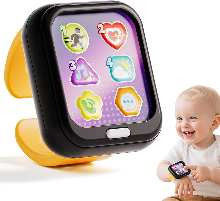 HOLA Toys for 1 Year Old Boys & Girls, 7 Functions Baby Musical Toy Watch, Learning & Travel Baby... | Amazon (US)