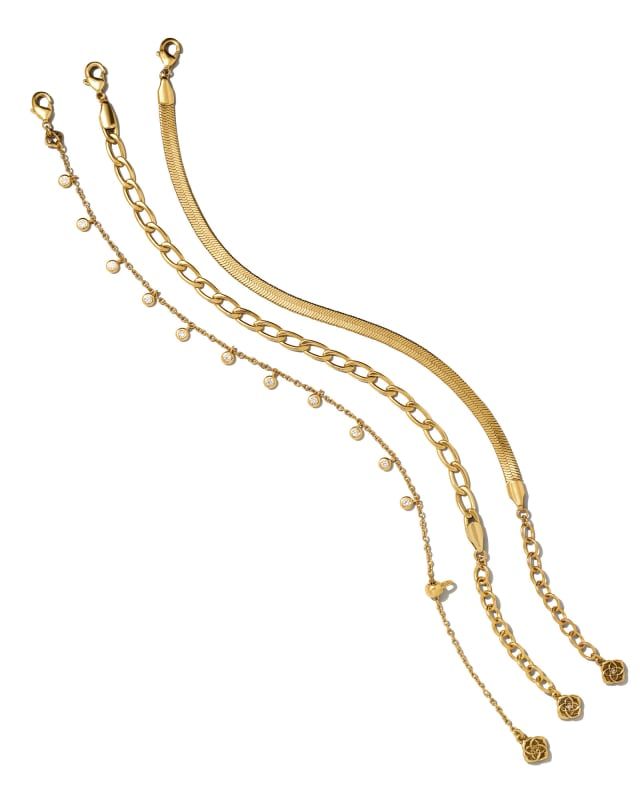 Kassie Set of 3 Chain Bracelet in Vintage Gold | Kendra Scott
