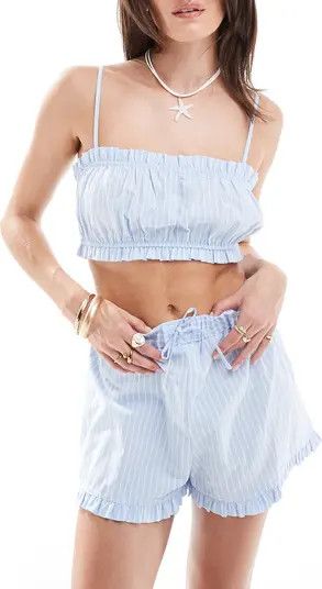 Miss Selfridge Stripe Poplin Crop Camisole | Nordstrom | Nordstrom