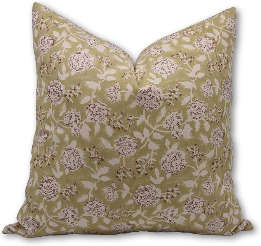 Fabritual Block Print Thick Cotton 14x20 Throw Pillow Covers, Decorative Handmade Pillow Covers f... | Amazon (US)