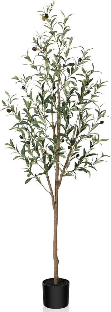 Kazeila Artificial Olive Tree Realistic Fake Silk Tree 5 Feet Tall Faux Plant for Home Decor Indo... | Amazon (US)