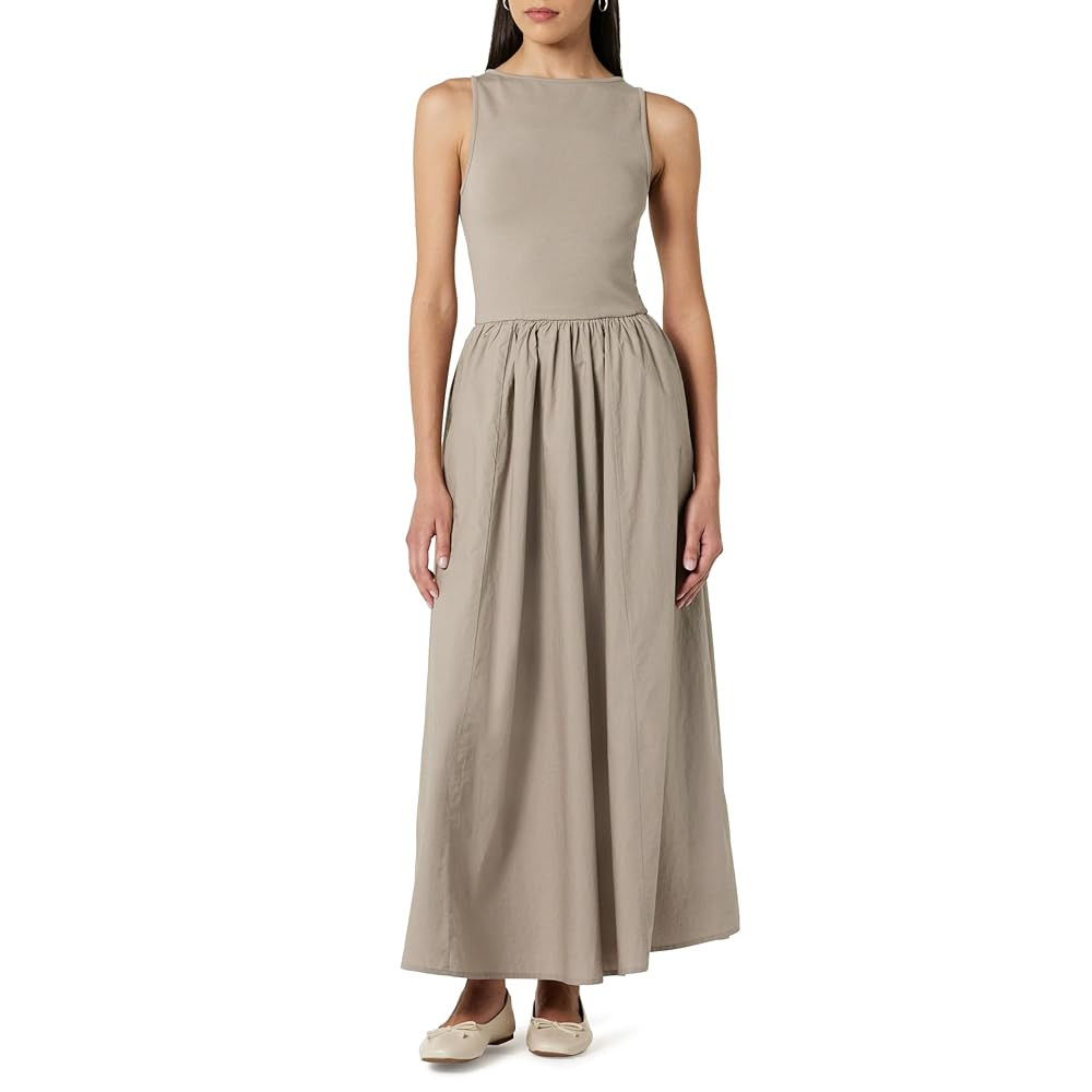 The Drop Women's Dia Mixed Fabric Midi Tank Dress | Amazon (US)