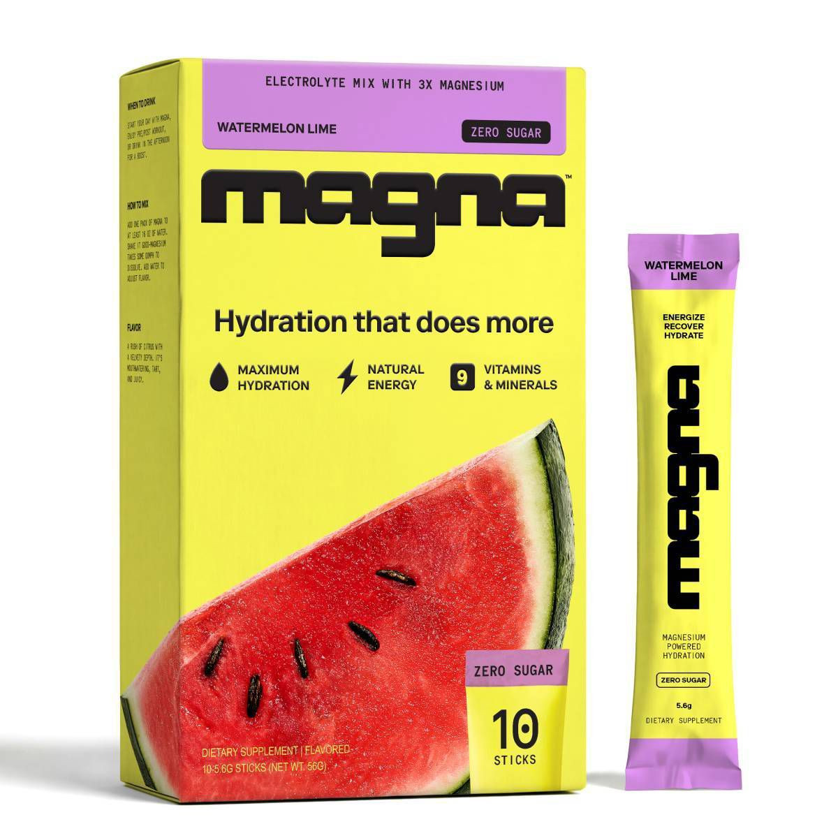 Magna Hydration Electrolyte Mix Stick Pack Dietary Supplement Powder - Watermelon Lime - 10ct: No... | Target