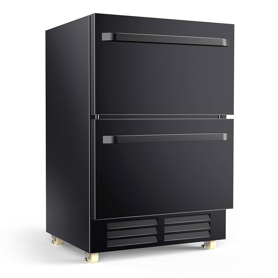 24 Inch Outdoor Refrigerator for Patio with Wheels-Under Counter Dual Drawer Beverage fridge with... | Amazon (US)