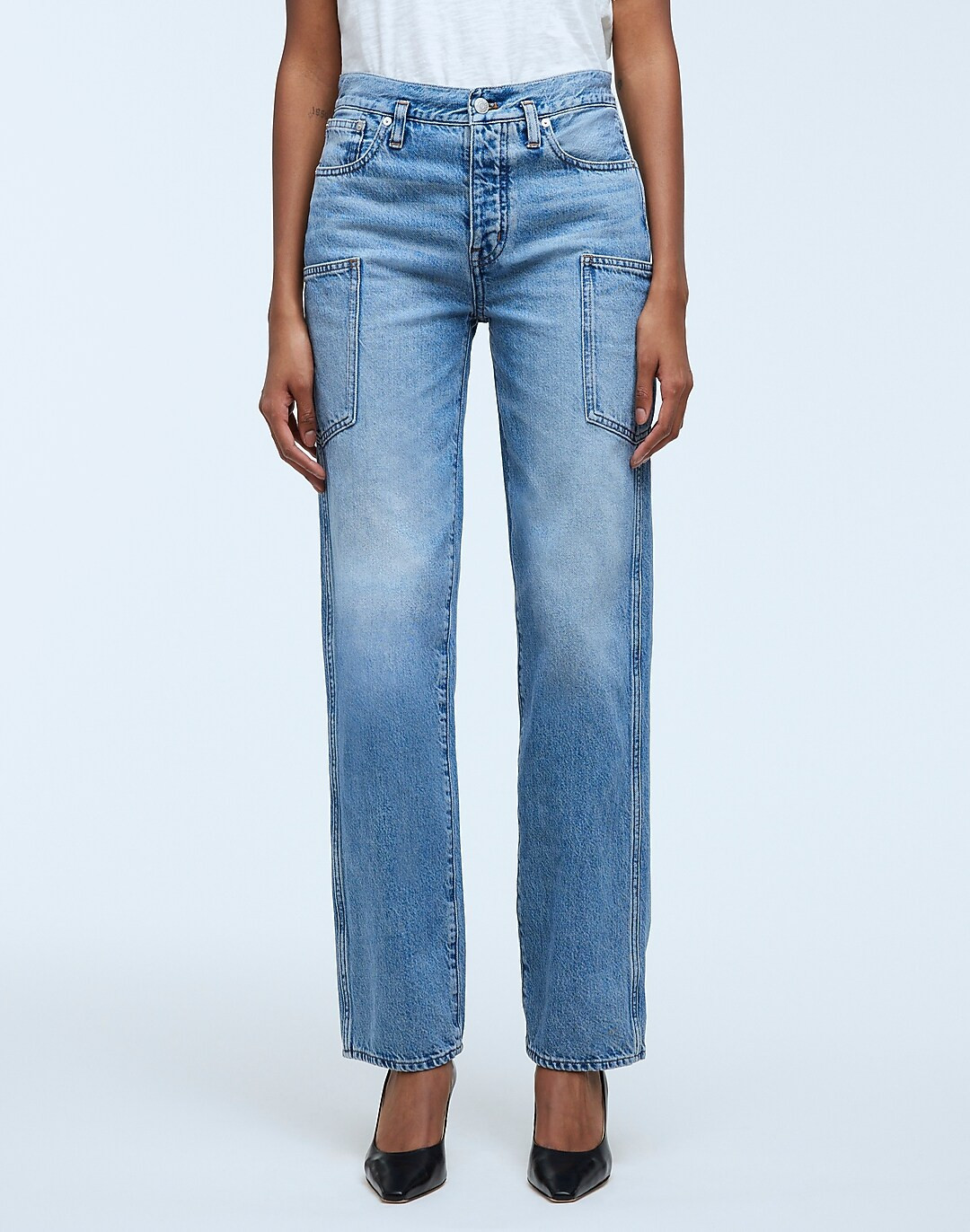 Low-Slung Straight Jeans in Hillswick Wash: Pocket Edition | Madewell