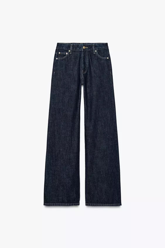 MID-WAIST - SLIM FIT - WIDE LEGZARA WOMAN COLLECTIONMid-waist jeans with belt loops. Five-pocket ... | Zara UK