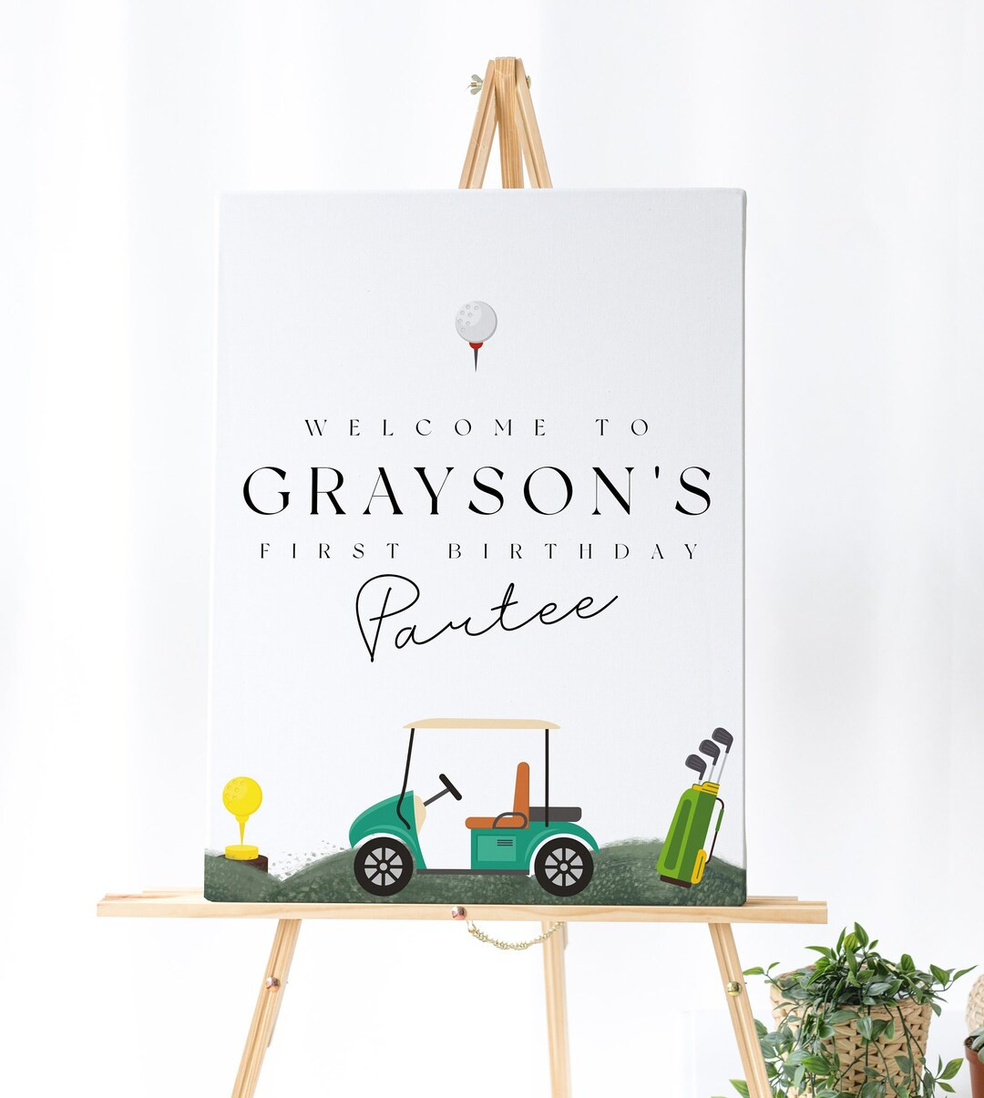 Golf Birthday Welcome Sign golf Party Welcome Sign, Golf Kids Birthday Welcome Sign, Golf Birthda... | Etsy (US)