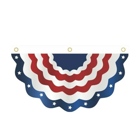 Lilixerw American Bunting Flags Outdoor,4th of July Pleated Fan Flags,USA Patriotic Banner Decorations for Outside Porch,Fence,Yard Garden,Red White and Blue Decor | Walmart (US)