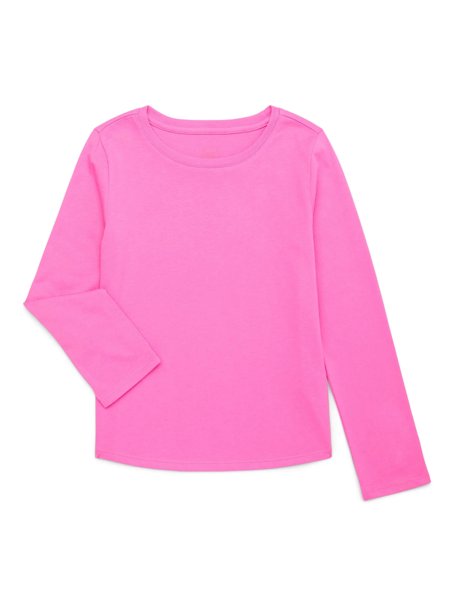 Wonder Nation Girls Kid Tough Tee with Long Sleeves, Sizes 4-18 & Plus - Walmart.com | Walmart (US)