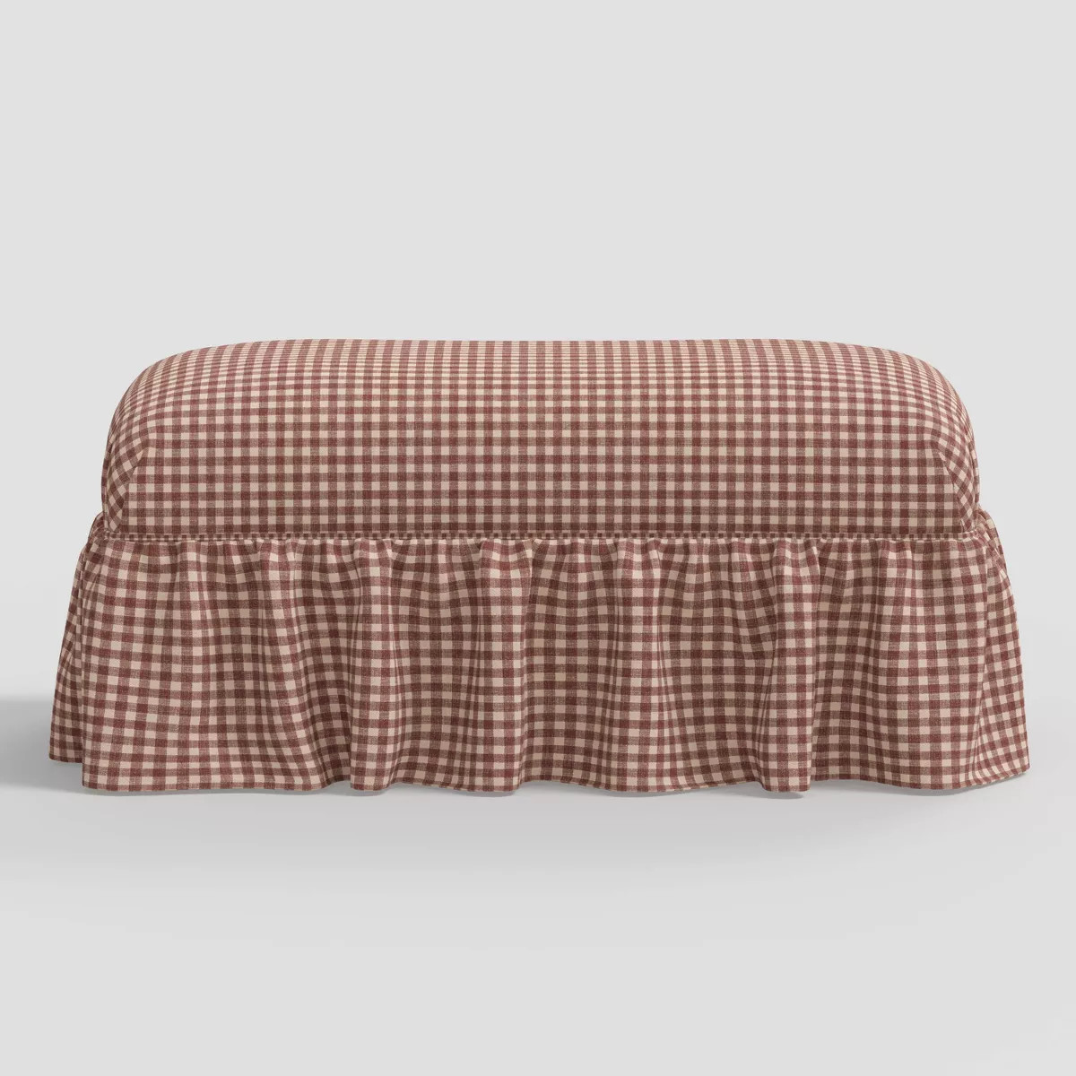 Ruffled Skirt Bench Whitaker Gingham Berry - Threshold\u2122 designed with Studio McGee | Target