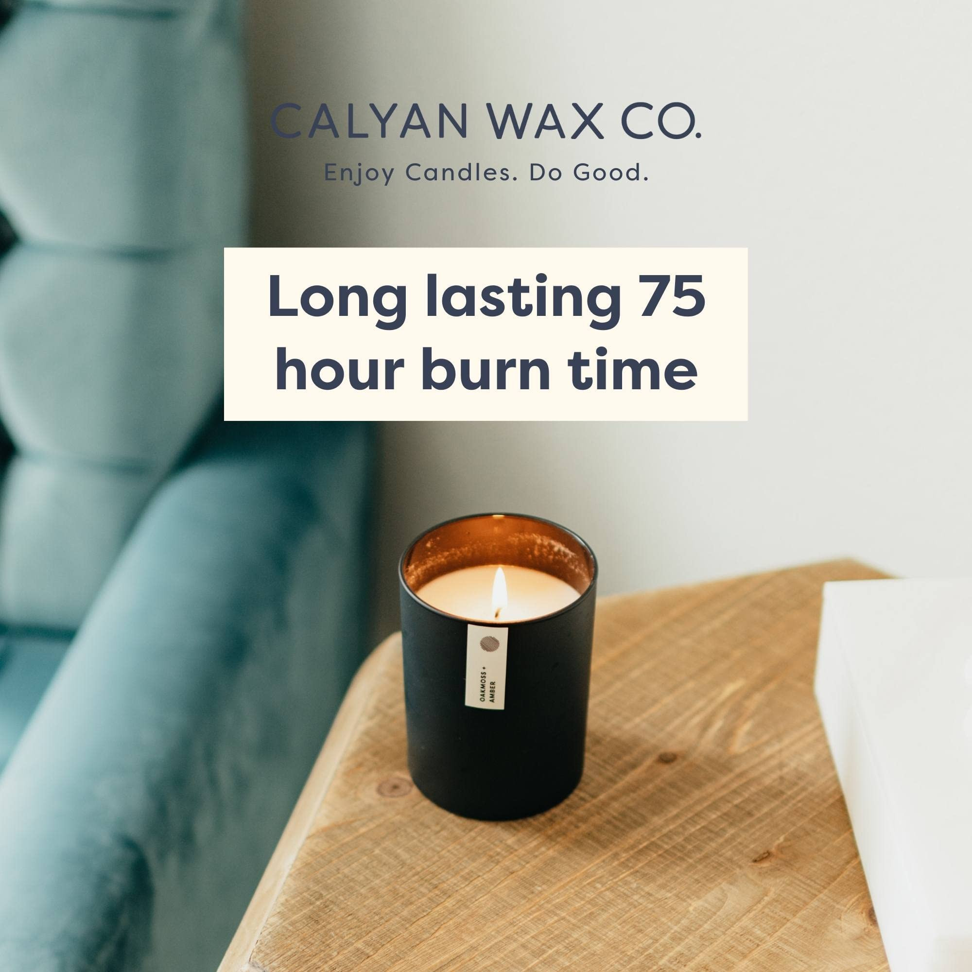 Calyan Wax Co. Musk & Teakwood Scented Candle - 75 Hour Burn - Luxury Non Toxic Soy Wax Candles -... | Amazon (US)