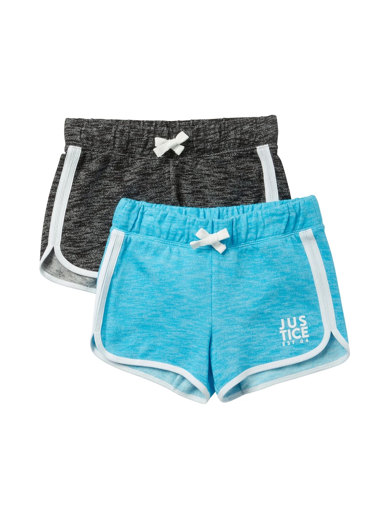 Justice Girls French Terry Dolphin Short, 2-Piece Pack, Sizes XS(5/6)-XL Plus(16/18 Plus) - Walma... | Walmart (US)