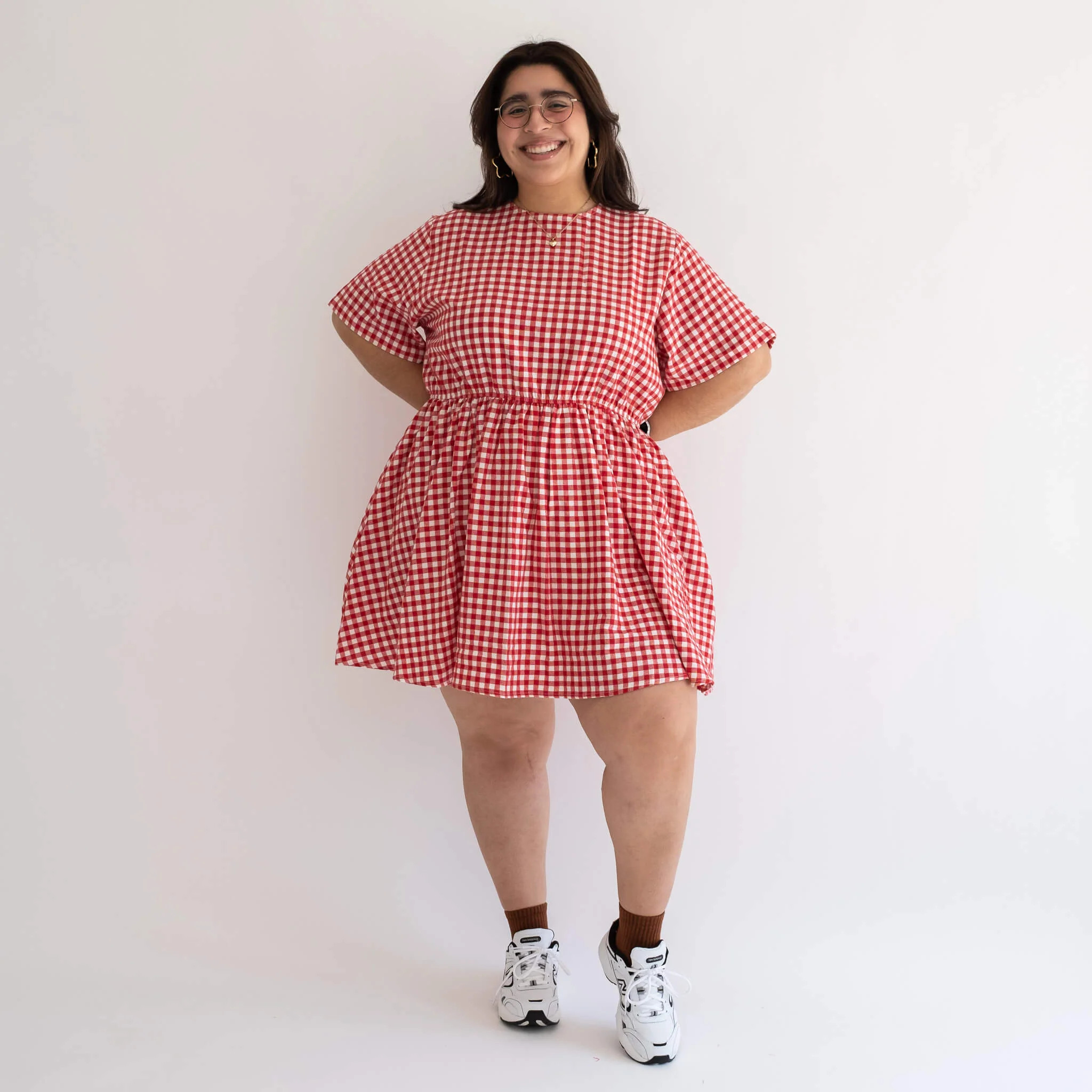 Gingham Dress - Tomato | Shiny by Nature