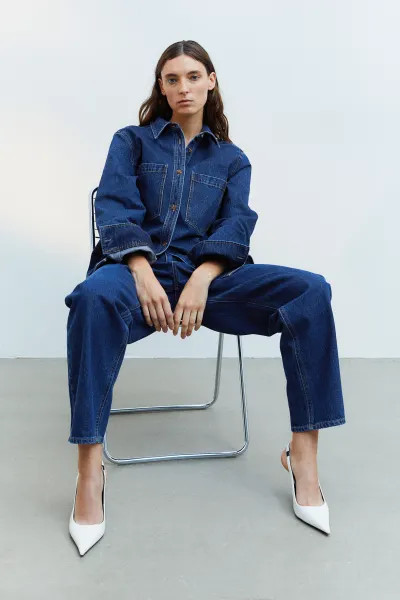 Camisa denim - Azul denim oscuro - MUJER | H&M ES | H&M (FR, IT, ES, PT, BE)
