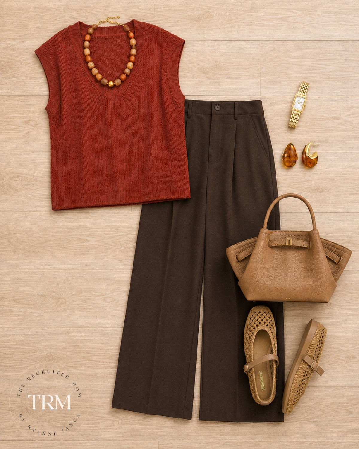 Rust and dark brown is an underrated work combo -- warm, sophisticated, and so easy to put together. #teacheroutfit #amazonfashion

#LTKOver40 #LTKMidsize #LTKWorkwear