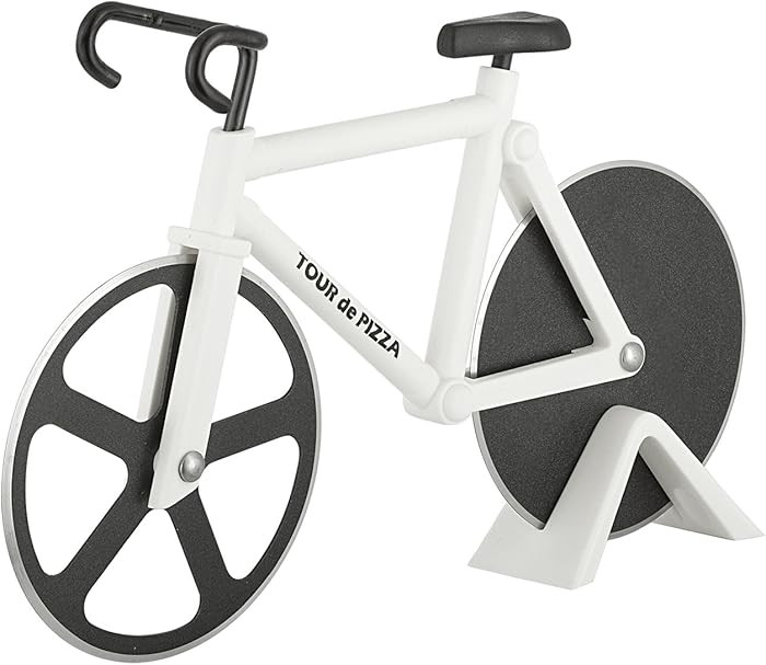 Bicycle Pizza Cutter - TOUR de PIZZA Cutter with Display Stand - White Elephant Gifts, Kitchen Ga... | Amazon (US)