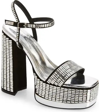 AZALEA WANG Catriona Crystal Platform Sandal (Women) | Nordstrom | Nordstrom