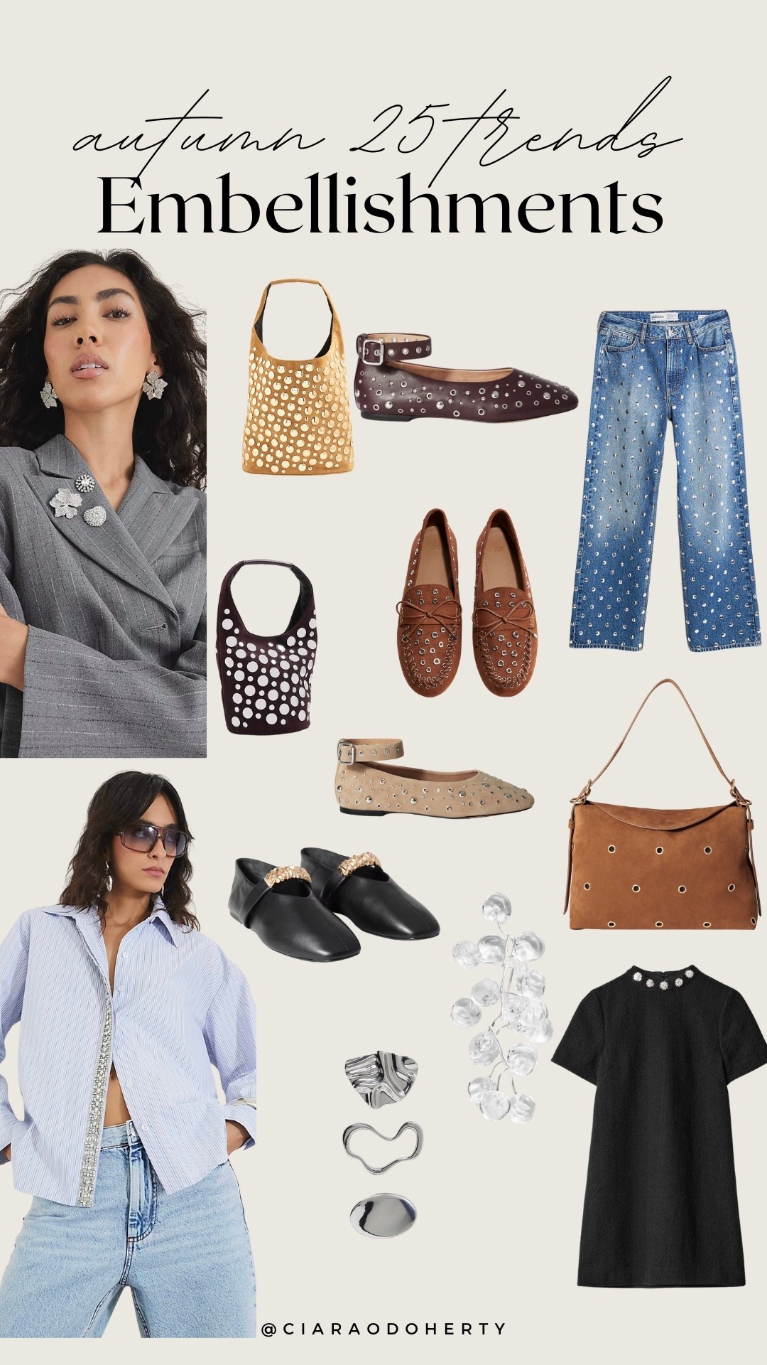 Autumn 25 Trends: Embellishments 
Brooch, studded jeans, embellished shoes 

#LTKireland #LTKautumn #LTKeurope