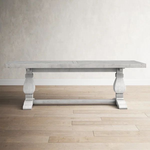 Kinston 94.5'' Pine Solid Wood Trestle Dining Table | Wayfair North America