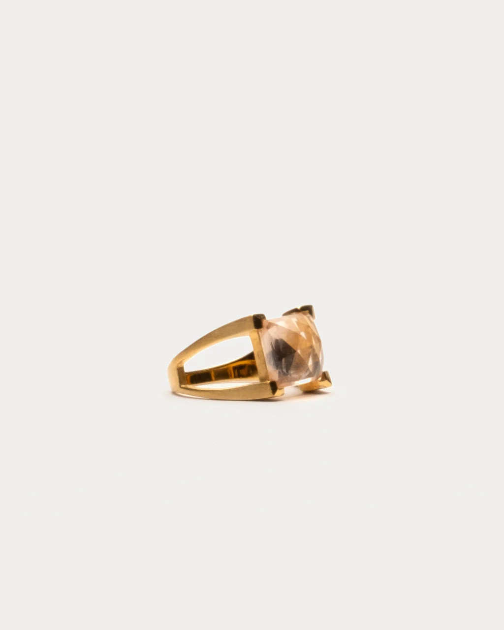 Mini Plaza Ring Morganite Gold | Frances Valentine