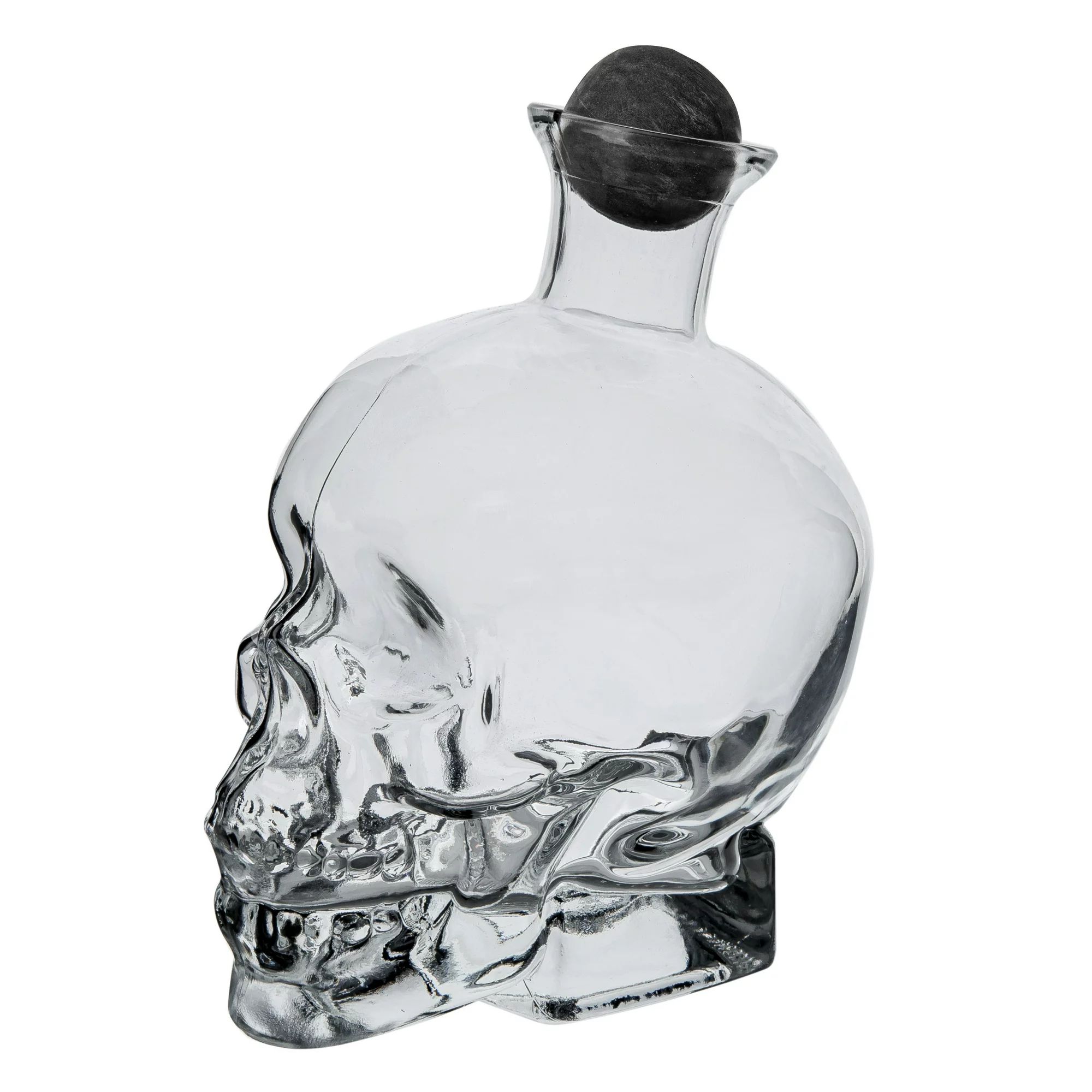 Way to Celebrate Glass Skull Decanter with Wood Ball Bottle Stopper | Walmart (US)