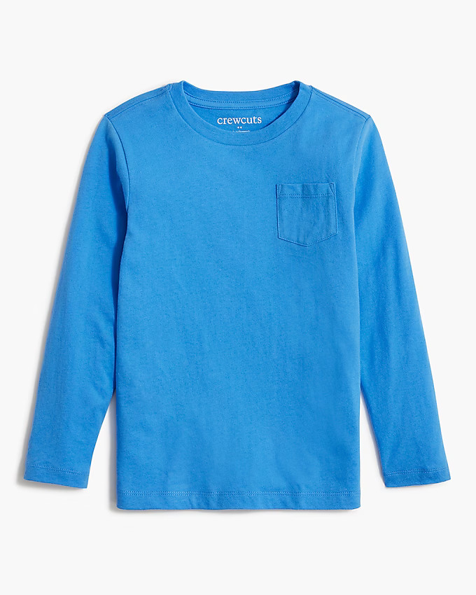 Boys' long-sleeve cotton jersey pocket tee | J.Crew Factory
