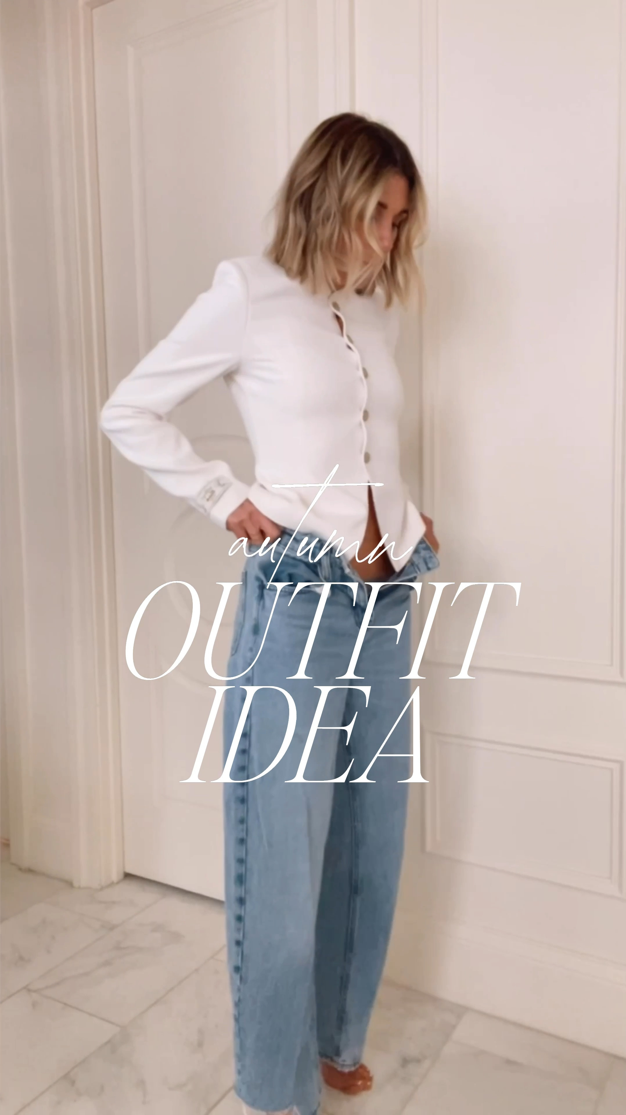 Fall outfit idea styled by Becky. I love these jeans - best seller this week!