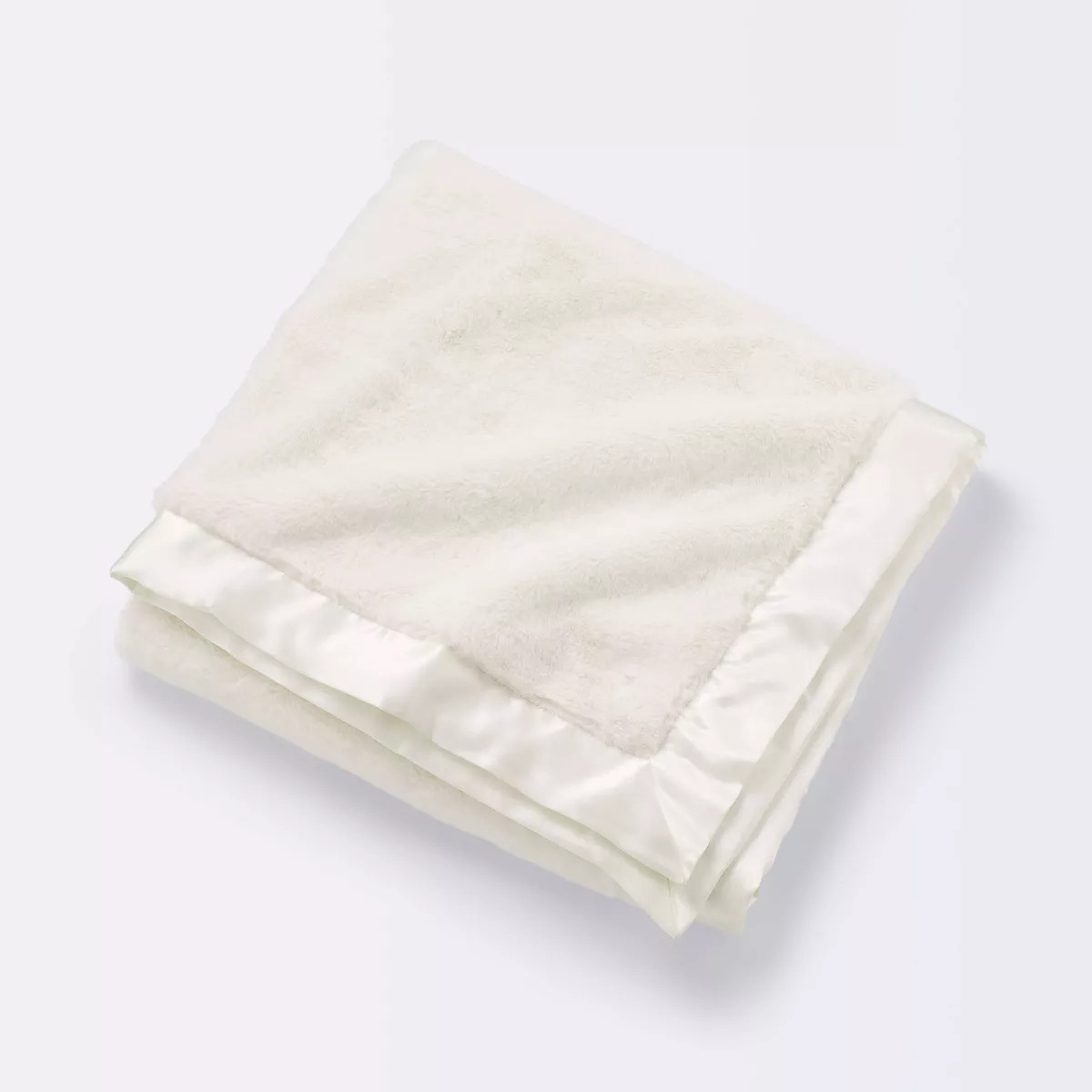 Solid Satin Edge Plush Baby Blanket - Cream - Cloud Island™ | Target