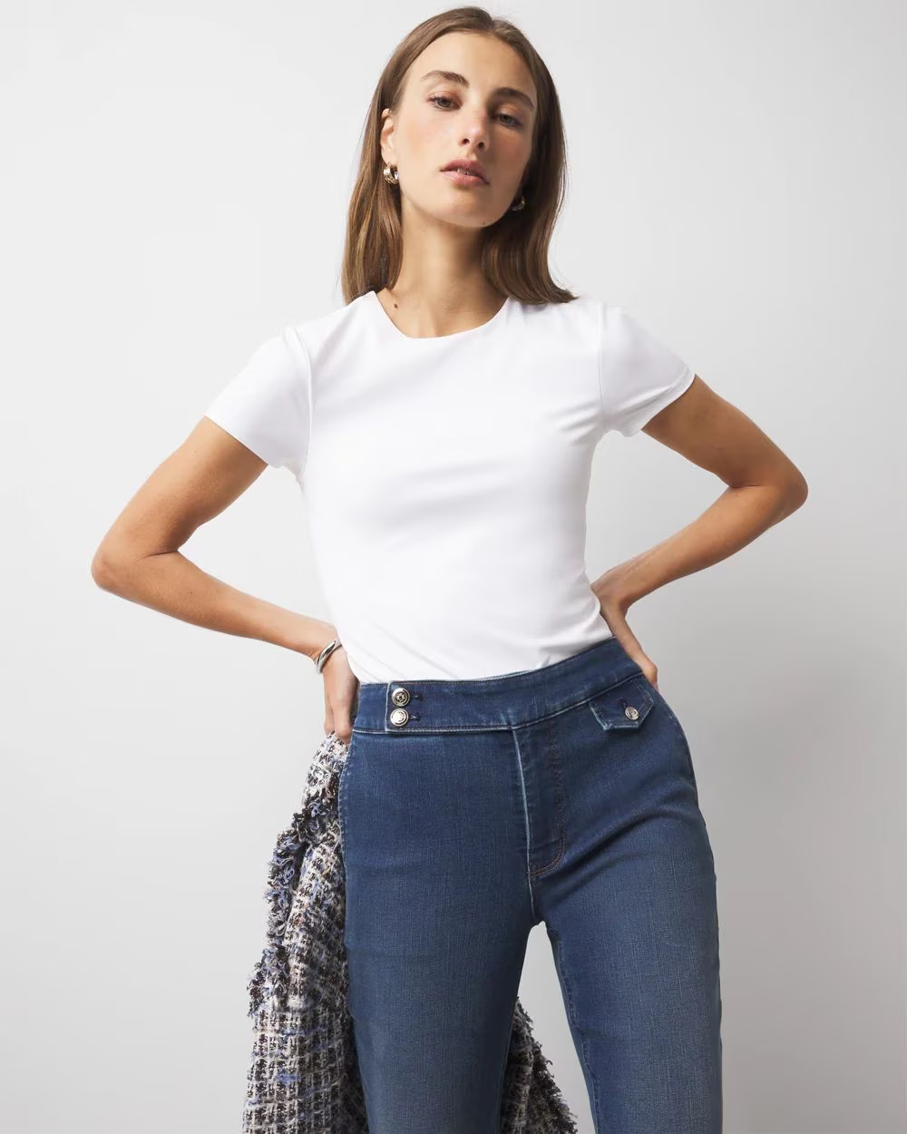 WHBMFORME™ All Ways Stretch Crewneck Tee | White House Black Market