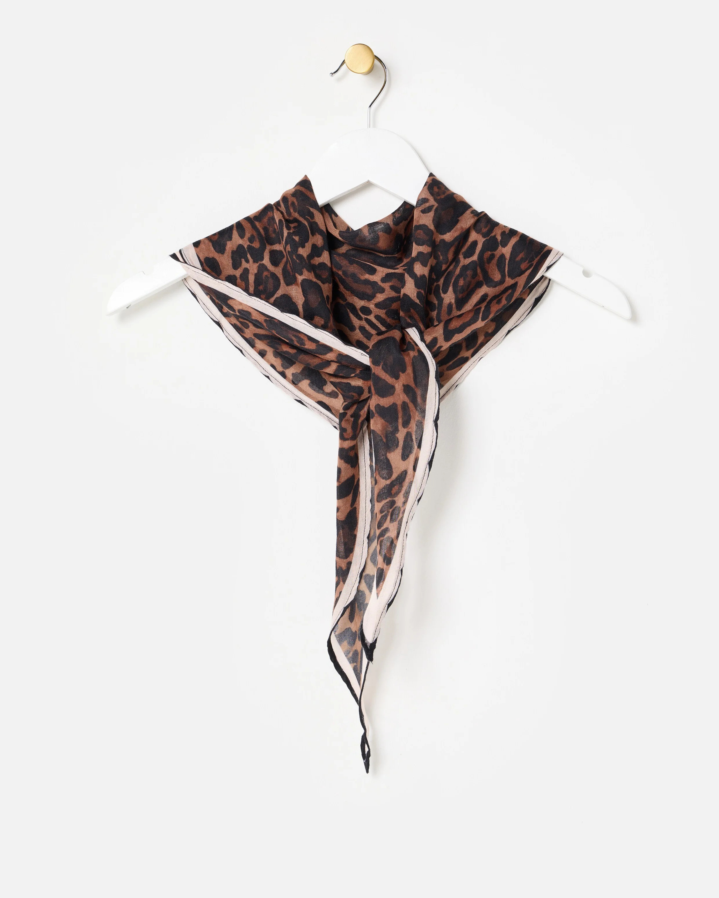 Brown Leopard Print Diamond Scarf | Oliver Bonas (Global)