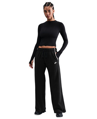 Women's Polar Club Fleece Mid-Rise Wide-Leg Pants | Macy's