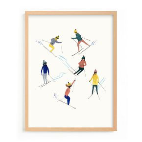 Ski People Framed Wall Art by Minted for West Elm Kids | West Elm (US)
