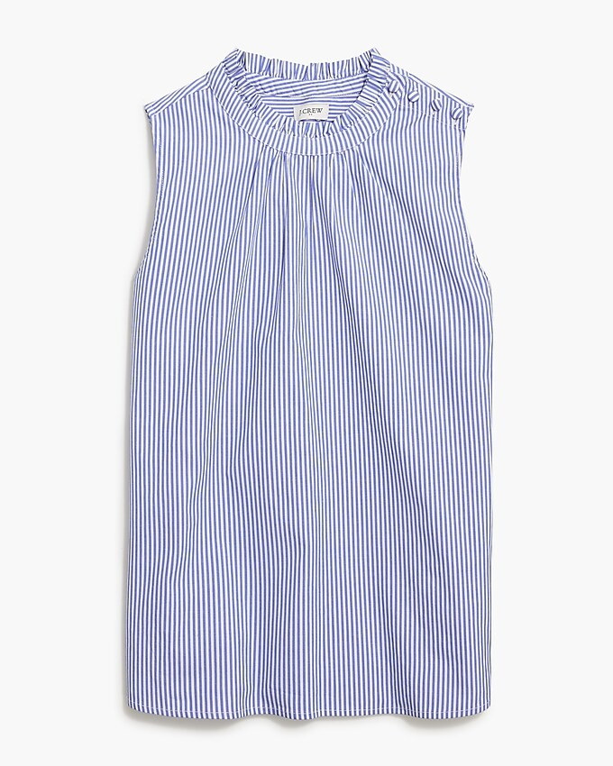 Button-ruffleneck top | J.Crew Factory