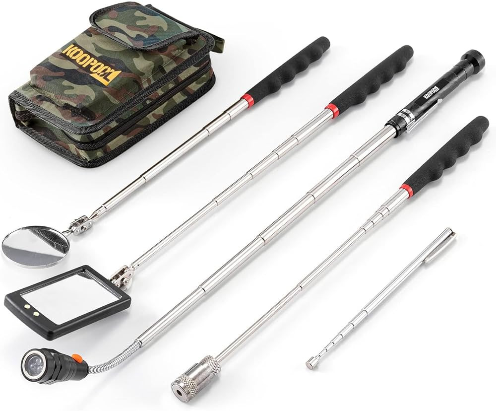 Telescoping Magnetic Pickup Tool Set, Stocking Stuffers, Extendable Magnet Flashlight with Inspec... | Amazon (US)