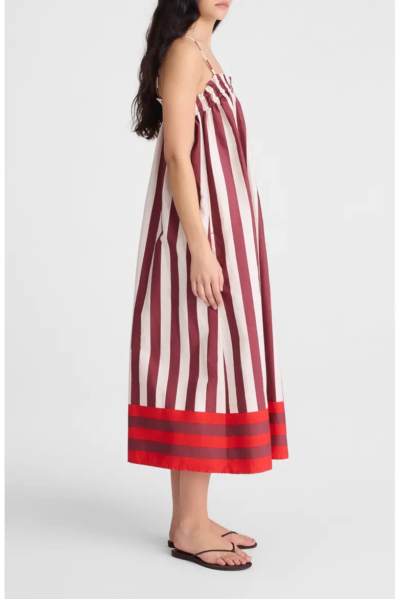 Stripe Ruffle A-Line Maxi Dress (Women) | Nordstrom | Nordstrom