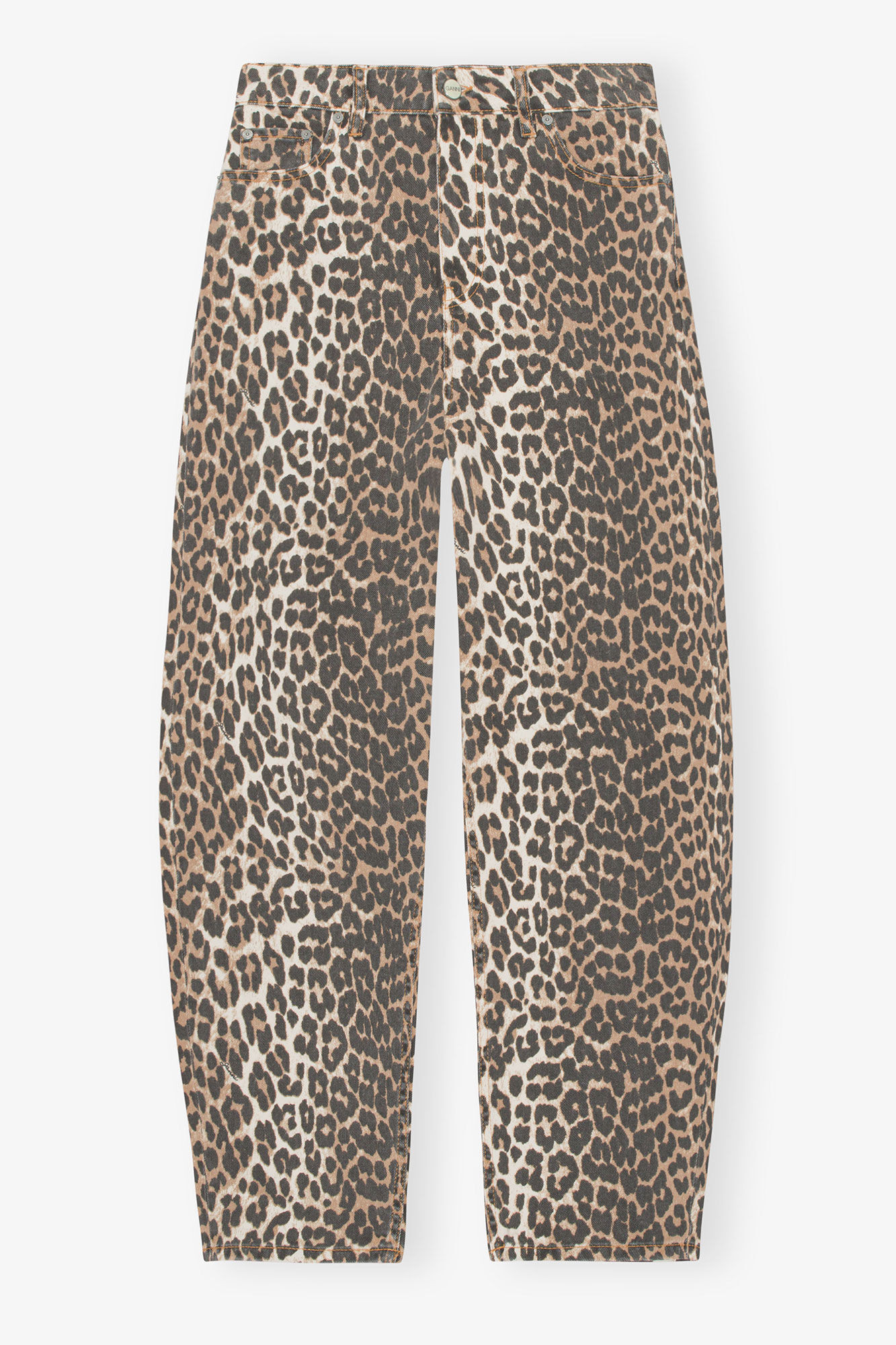 Stary Jeans in Leopard Print | Ganni