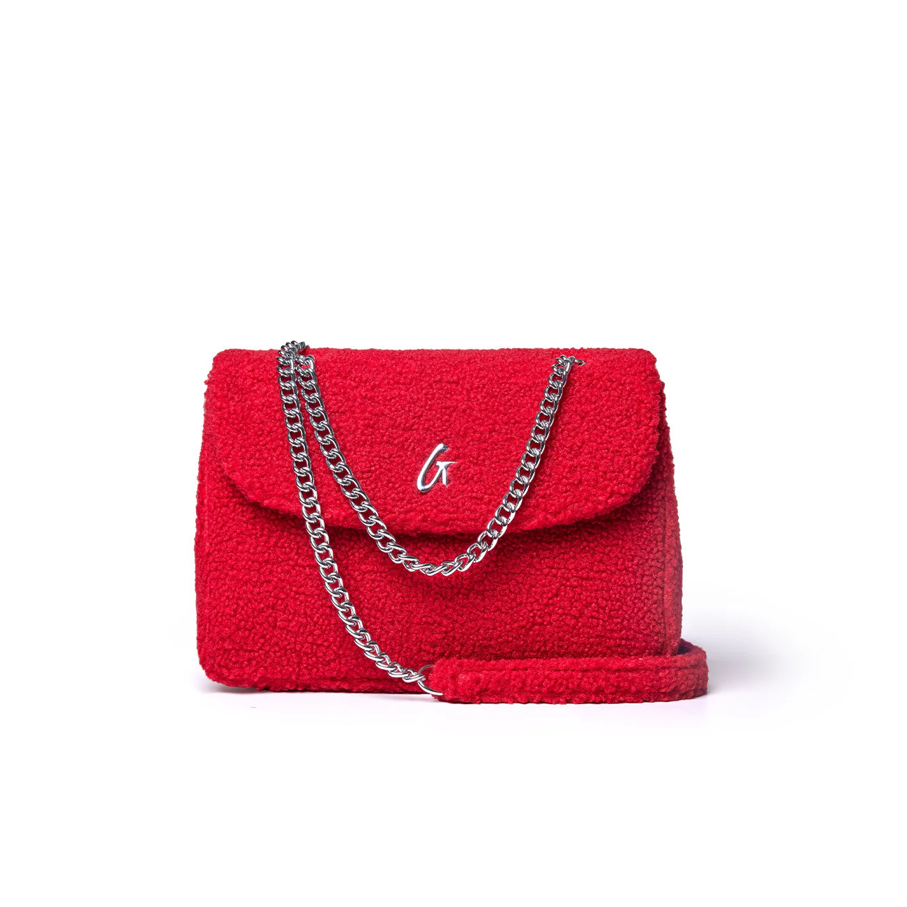 MEDIUM TEDDY FLAP BAG - RED | Glam-Aholic Lifestyle