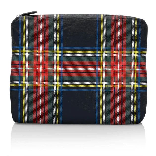 HI LOVE | Holiday Plaid Medium Travel Bag | Half & Half Boutique