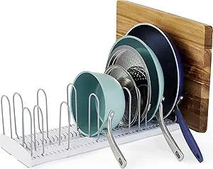 YouCopia StoreMore Expandable Pan and Lid Rack, 12.5"-22" Wide Adjustable Pan Organizer for Kitch... | Amazon (US)