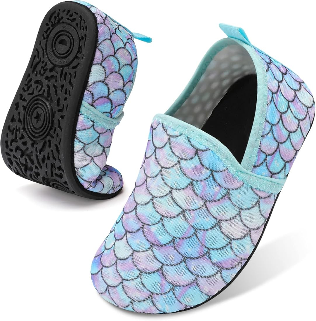 Lefflow Toddler Water Shoes Kids Quick Dry Beach Swim Socks Shoes Baby Non Slip House Slippers | Amazon (US)