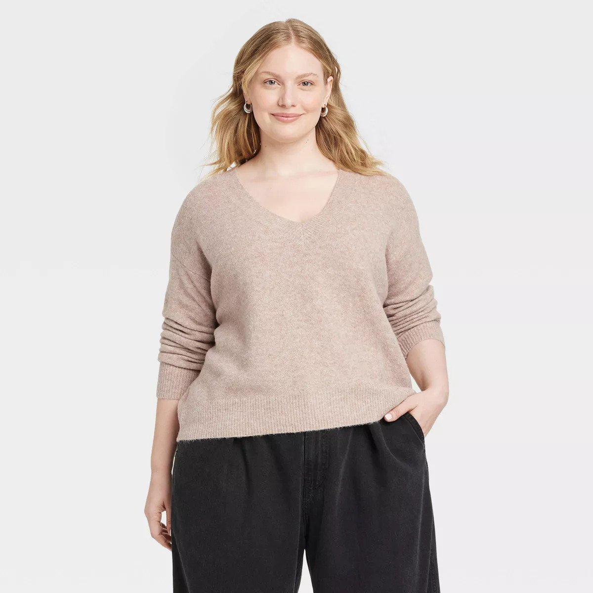 Women's Cozy Knit V-Neck Pullover Sweater - Universal Thread™ | Target