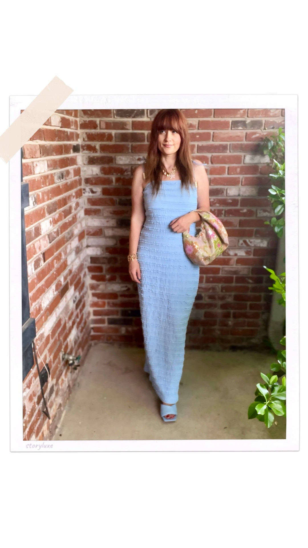 Wearing a blue maxi dress from Amazon! 
I paired it with a summer necklace and sequins purse. Perfect look for your next vacation

#LTKootd #LTKTall #LTKTravel